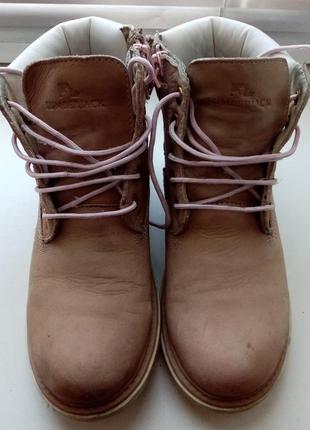 Женские кожаные ботинки lumberjack ankle boot fur lining(оригинал)3 фото