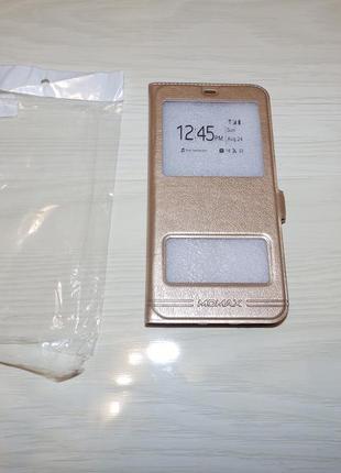 Чехол книжка momax для xiaomi redmi note 6/6pro золотой