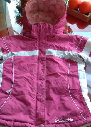 Columbia куртка зимняя теплая девочке 7-8 л 122-128см очень хорошее состояние
