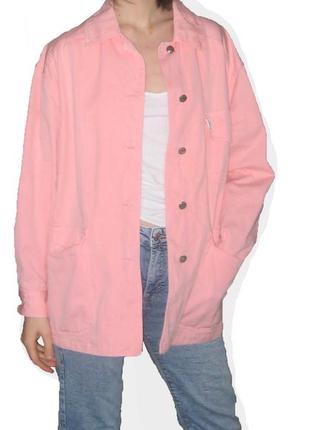 Джинсова куртка рожева