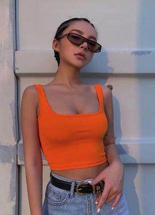 Майка в рубчик y2k