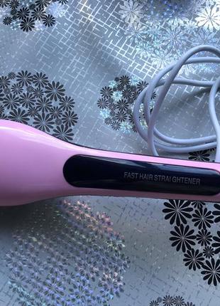 Fast hair straightener електричний гребінець-випрямляч для волосся3 фото