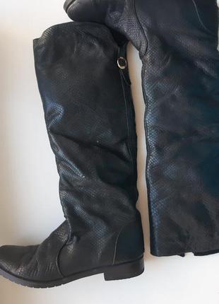 Фірмові зимові чоботи ботфорти 40р натуральна шкіра2 фото