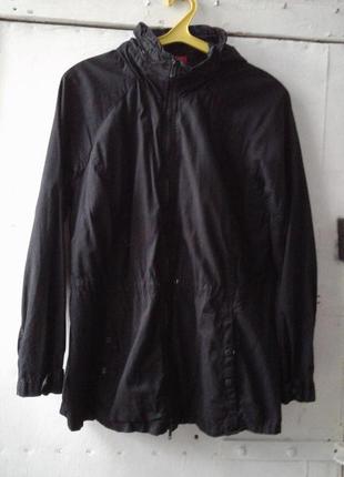 Брендовий куртка бавовняна чорна з капюшоном very venice beach батал