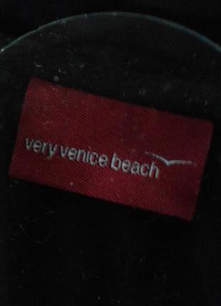 Брендовая ветровка хлопковая черная с капюшоном very venice beach батал4 фото