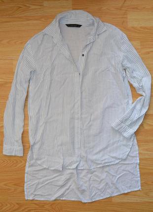 Сорочка блуза zara basic2 фото