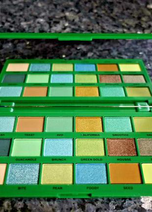 Палетка теней i heart revolution tasty palette avocado