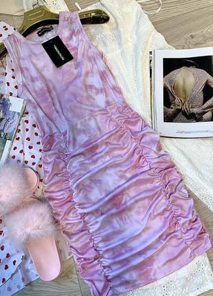 Облегающее платье/сарафан с драпировкой plt ( англия )1 фото