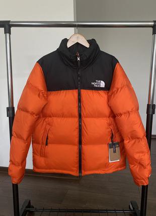 Куртка пуховик the north face 700 ще норт фейс помаранчевий