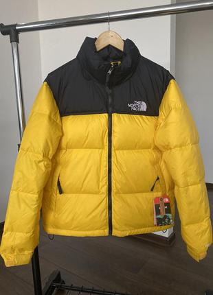 Куртка пуховик the north face  nuptse 700 желтый ще норт фейс