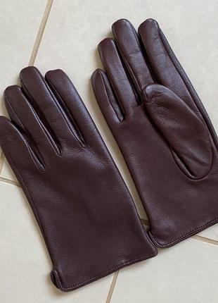 Перчатки кожаные женские утеплённые размер 8 или l