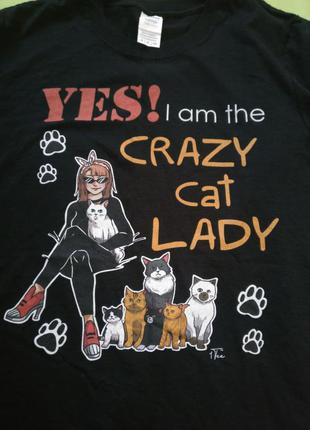 Yes! i am the crazy cat lady футболка мерч rock неформат атрибутика4 фото