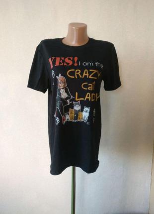 Yes! i am the crazy cat lady футболка мерч rock неформат атрибутика
