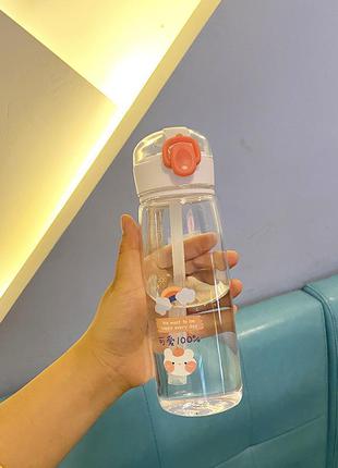 Пляшка дитяча пластикова, поїльник 400 мл.