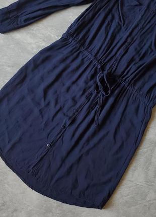 Плаття платье рубашка сорочка на пуговицах синие тёмно-синие3 фото