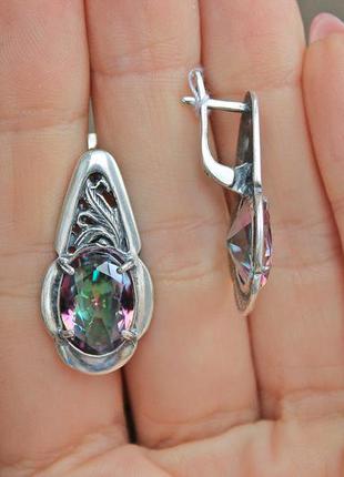 Срібні сережки хартов 2503 містик