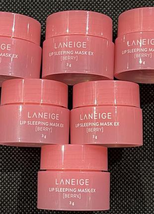 Ночная маска для губ  laneige lip sleeping mask berry miniature 3g1 фото