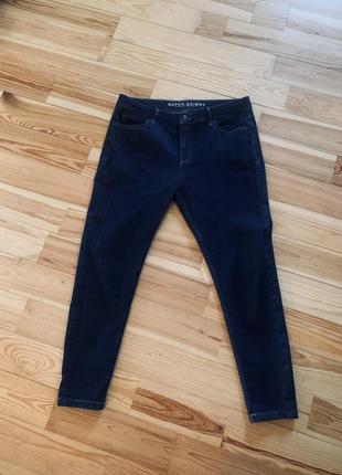 Темно-синие укорочённые джинсы скинни2 фото