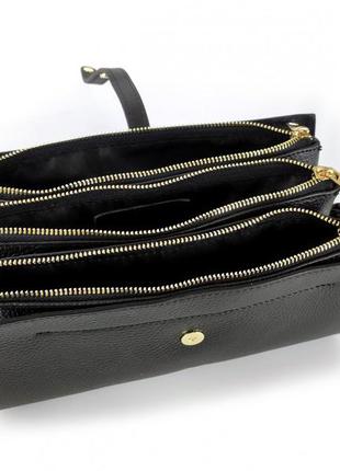 Жіноча стильна сумочка італійська шкіра 3 відділення ручка ремінець на плече3 фото