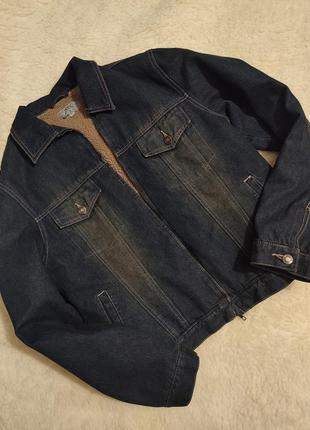 Тепла джинсова куртка на хутрі, jep's. америка.5 фото