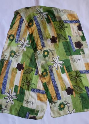 Шелковый воздушный шарфик ( 34 см на 138 см)