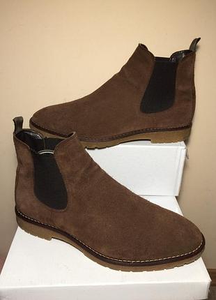 Zara кожаные  челси  ботинки