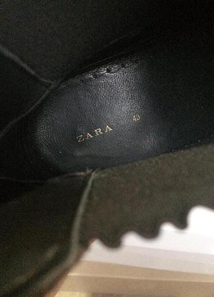 Zara кожаные  челси  ботинки 6
