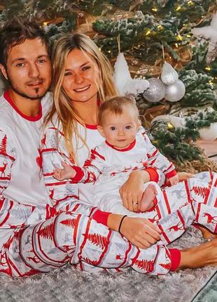 Новорічний фемелі лук family look парний новорічна піжама светр новорічна фотосесія4 фото