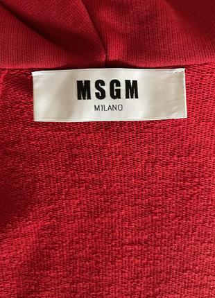 Полосатая панельная худи со шнурками из кристаллов msgm!2 фото