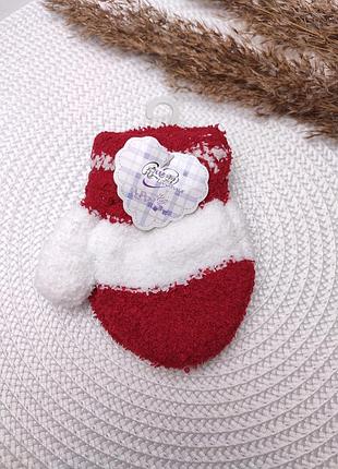 Варежки 0-1 махровые для девочки