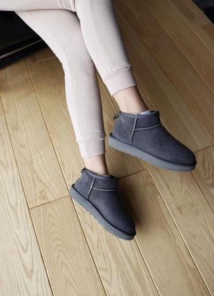 Угги ugg ultra mini grey