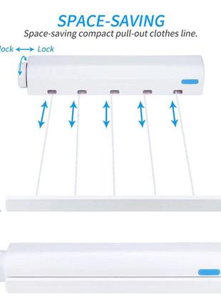 Настенная раздвижная автоматическая сушилка для белья cloth dryer 3,2 м 4 веревки № k12-837 фото