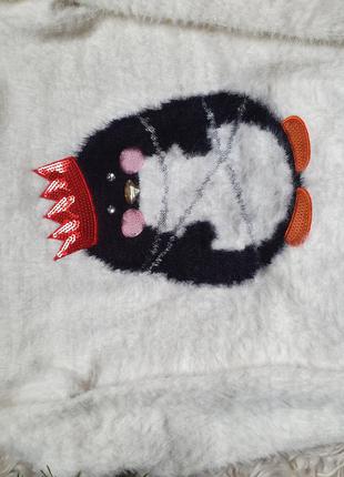 Шикарний новорічний светр з гірляндою, яка блимає разнымт квітами4 фото