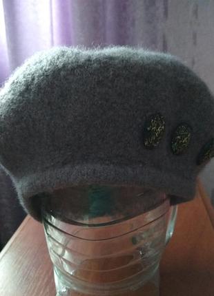 Вовняний бирет, шапка, бирет