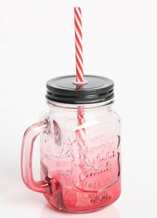 Набор из 4 стеклянных банок mason jar colors4 фото