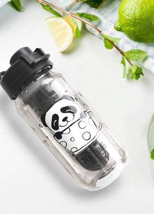 Пляшка для води з контейнером для фруктів панда