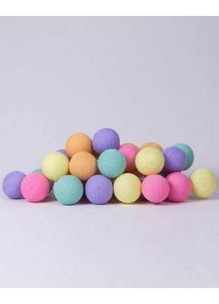 Гірлянда-нічник бавовняні ліхтарики candy cbl 20 кульок, 3.7 м