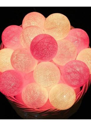 Гирлянда тайские шарики-фонарики cbl bright pink 20 шт, 3.7 м2 фото