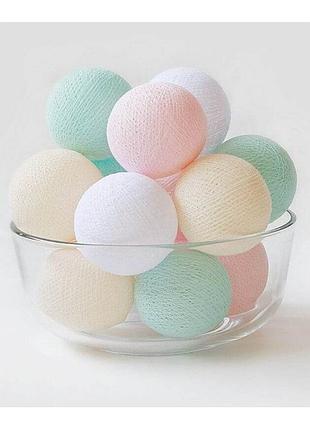 Гирлянда тайские шарики-фонарики cbl baby pastel 20 шариков, 3.7 м