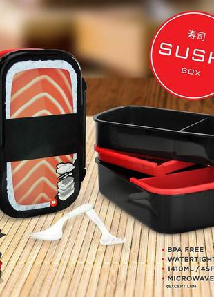 Ланч бокс суші / sushi box, 1410 мл6 фото