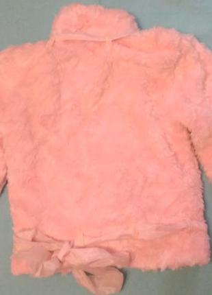 Шубка - курточка на дівчинку. шикарна рожева шуба. см мерочки2 фото