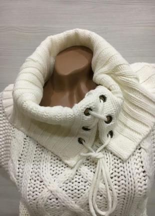 Классный свитер-жилетка-туника 3в1 крупная вязка