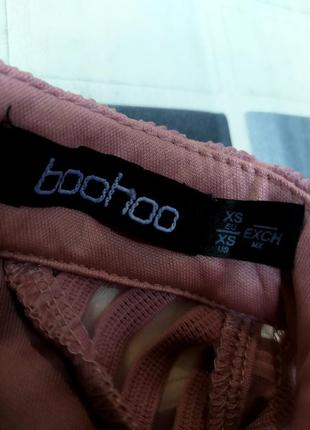 Платье boohoo пыльно розовое5 фото