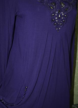 Шикарное платье фиолетового цвета4 фото