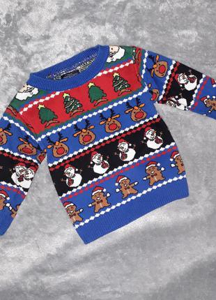 Новогодний свитер на 3-6 мес