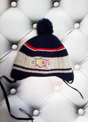 Шапка теплая мальчик 4-5 лет