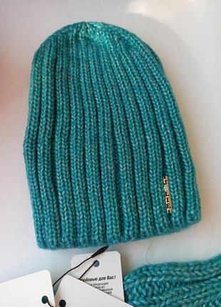 Шапка и баф leks/jolie комплект брест размер 53-57 бирюзовый