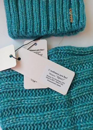 Шапка и баф leks/jolie комплект брест размер 53-57 бирюзовый