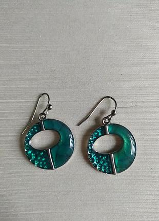 Серьги лабрадор под эмалью