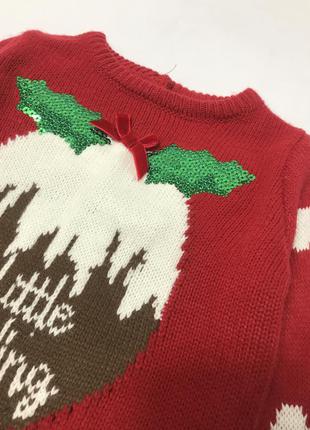 Новогодний вязаный свитер с мелодией на деток2 фото